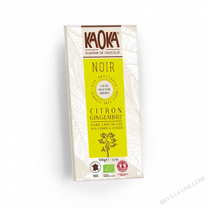 Chocolat noir citron gingembre - 100g