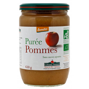 Purée de pomme sans sucres ajoutés en pot de 630g