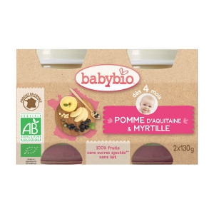Petits pots pommes myrtilles 2x130g