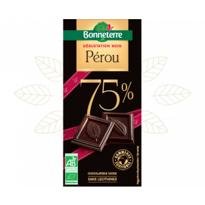 Chocolat noir 75% Pérou Bonneterre - 80g
